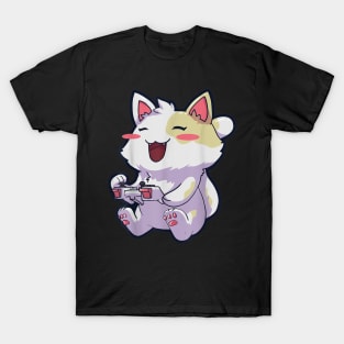 Anime Gamer Gaming Video Games Cat T-Shirt